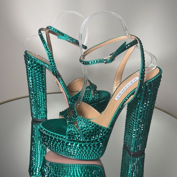 aquazzura embellished heels